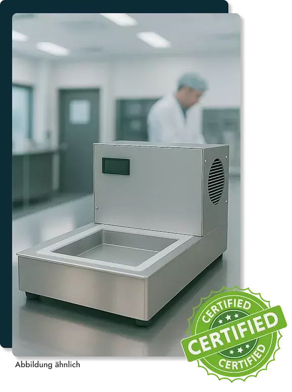 Certified Zertifizierte Qualität, bild zeigt ein medizinisches laborgerät